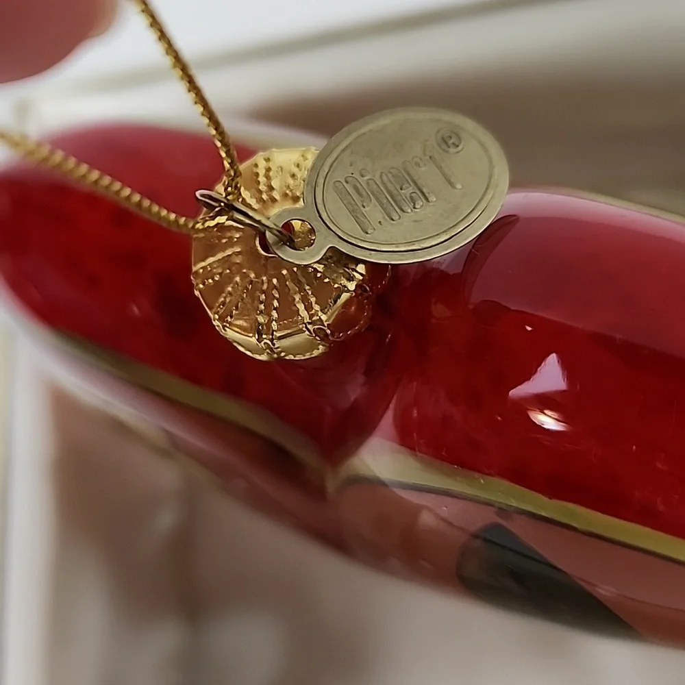 Pier 1 Li Bien Heart Christmas Ornament Fox Design 2014